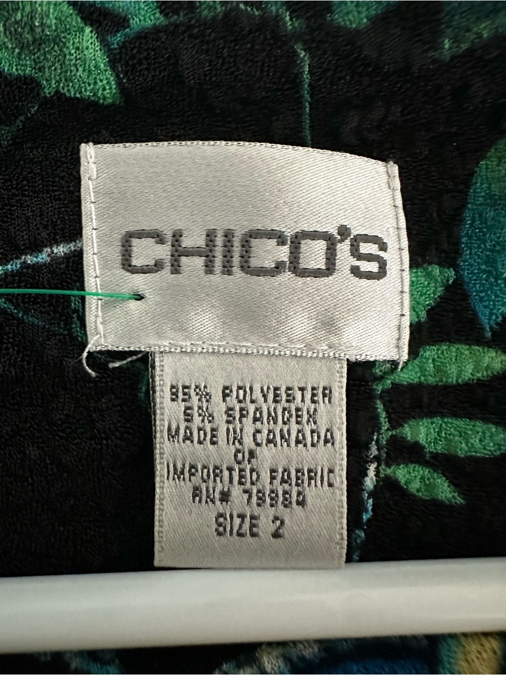 Vintage Chico's floral round neck top multicolored floral textured size Large - Picture 4 of 5